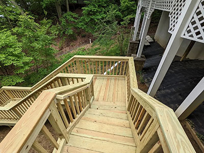 Wood Deck Railings