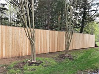 <b>8 foot high Cedar Picket Board & Batten Privacy Style fence with Cap Board</b>