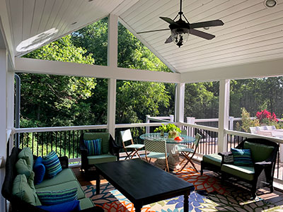 Screened Porches, screening in a porch, screened deck ideas